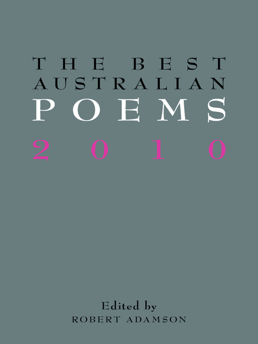 Cover image for The Best Australian Poems 2010